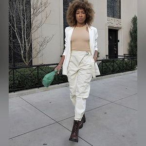 NWT! Belted Cargo Pant In Whisper White (TheDrop x @KarenBritChick)